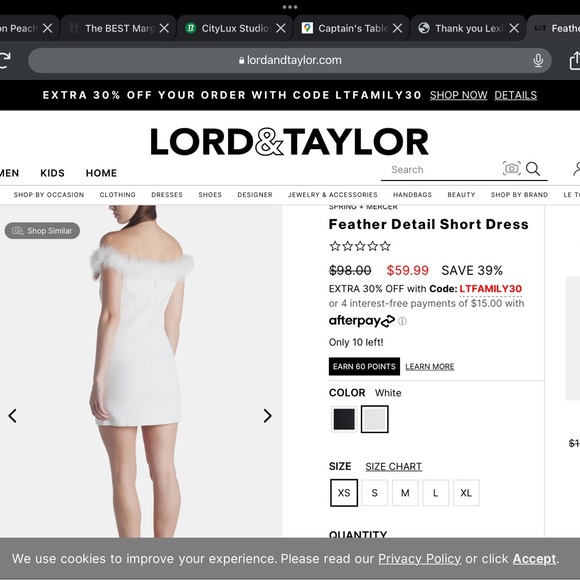 Strapless mini dress with feathers on the shoulder line - Picture 2 of 2